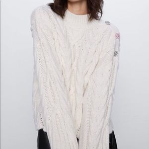 NWT Zara Cable Knit Sweater